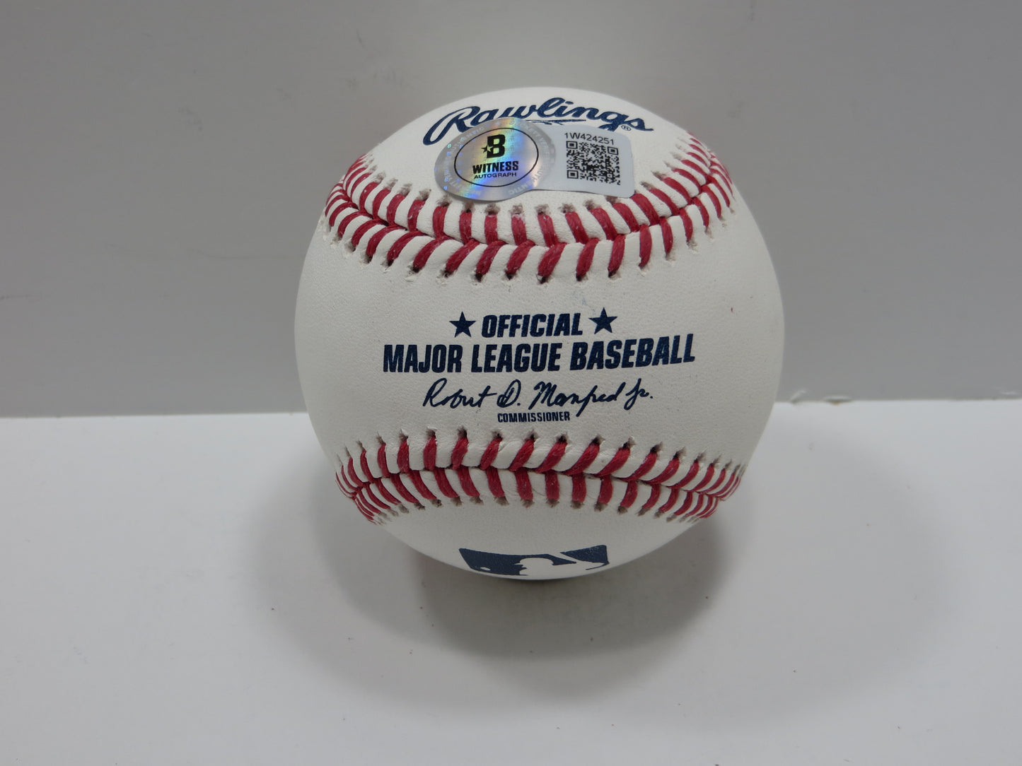 WYATT LANGFORD TEXAS RANGERS SIGNED RAWLINGS OML BASEBALL BAS COA