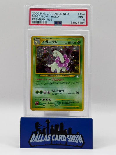 2000 Pokemon JPN - Meganium (Holo) - #154 Neo Premium File PSA 9