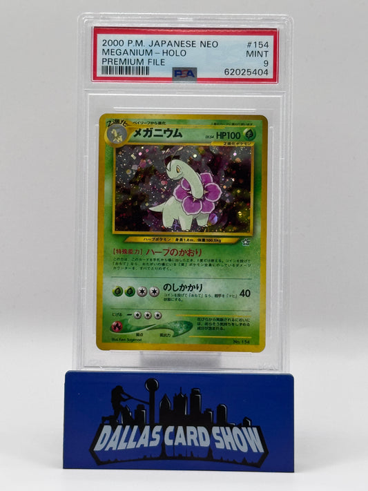 2000 Pokemon JPN - Meganium (Holo) - #154 Neo Premium File PSA 9