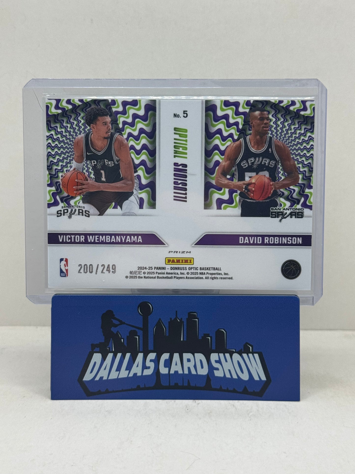 2024-25 Panini Optic #5 Victor Wembanyama,David Robinson Optical Illusions /249