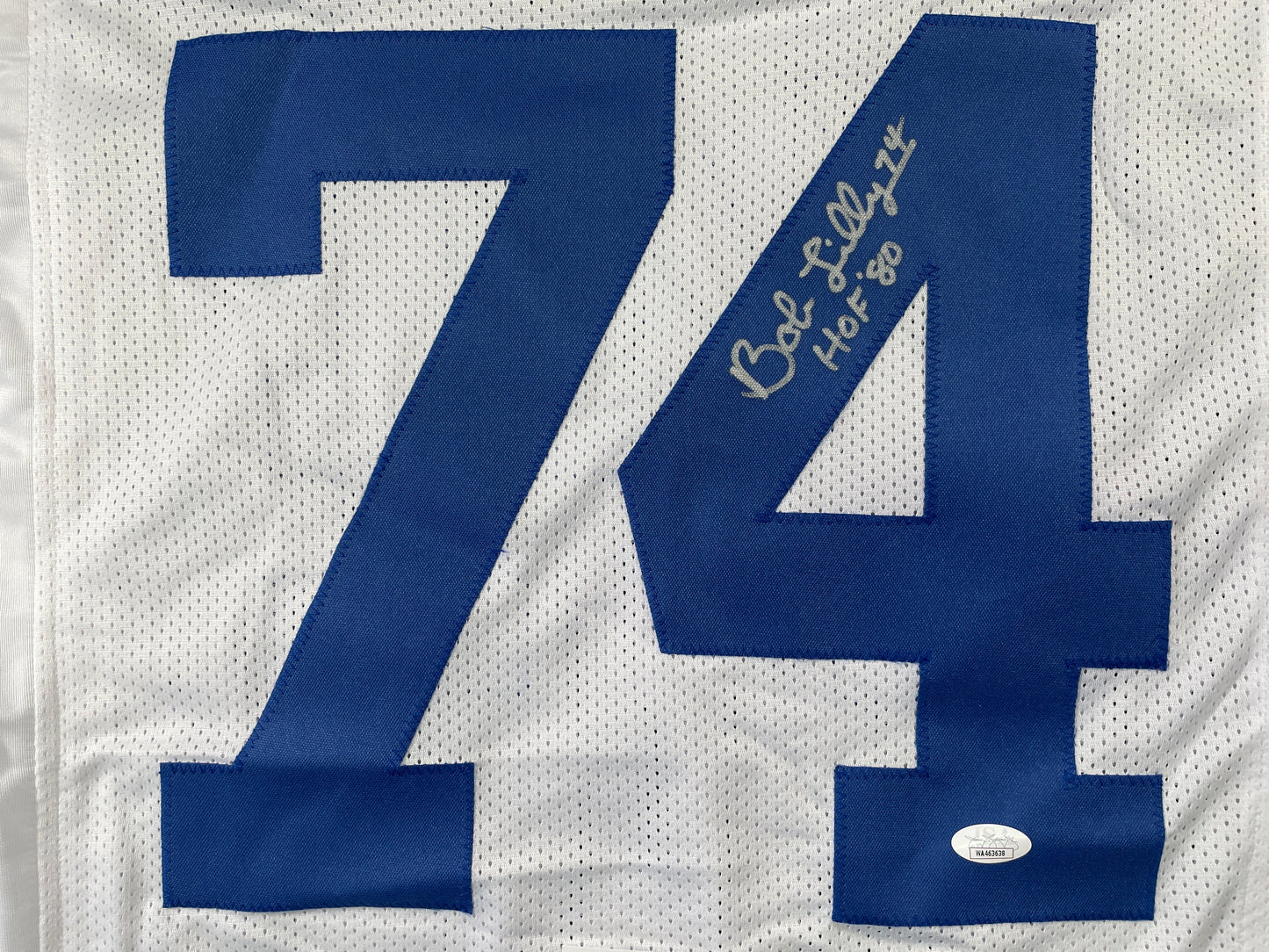 BOB LILLY DALLAS COWBOYS SIGNED HOME JERSEY w/HOF JSA COA
