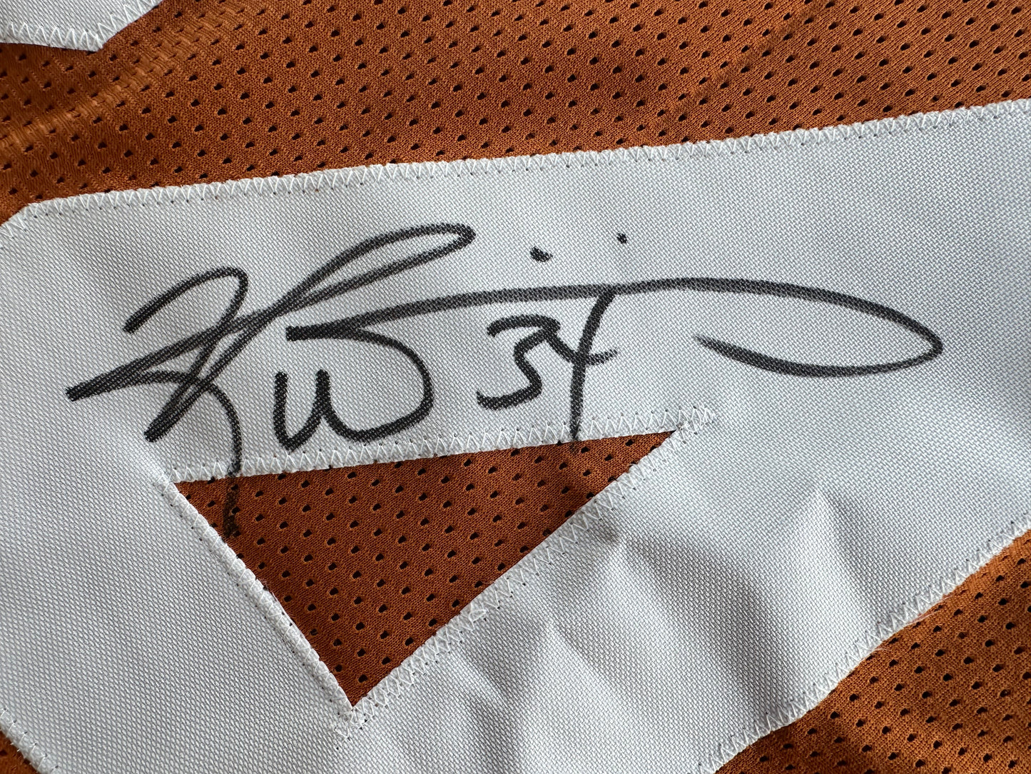 RICKY WILLIAMS SIGNED ORANGE FOOTBALL JERSEY Texas Longhorns Medium BAS COA