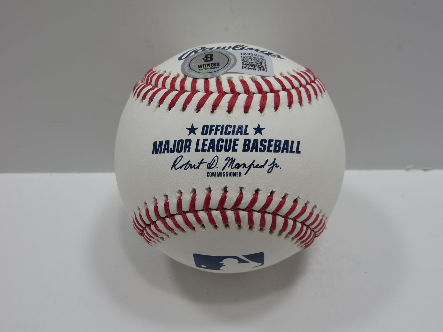 WYATT LANGFORD TEXAS RANGERS SIGNED RAWLINGS OML BASEBALL BAS COA
