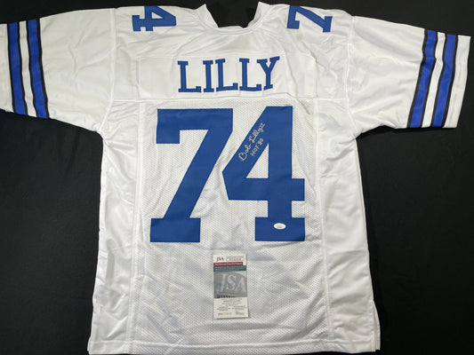 BOB LILLY DALLAS COWBOYS SIGNED HOME JERSEY w/HOF JSA COA