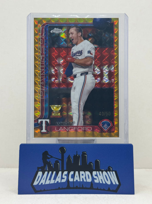 2025 Topps Chrome #68 Wyatt Langford Gold Geometric /50