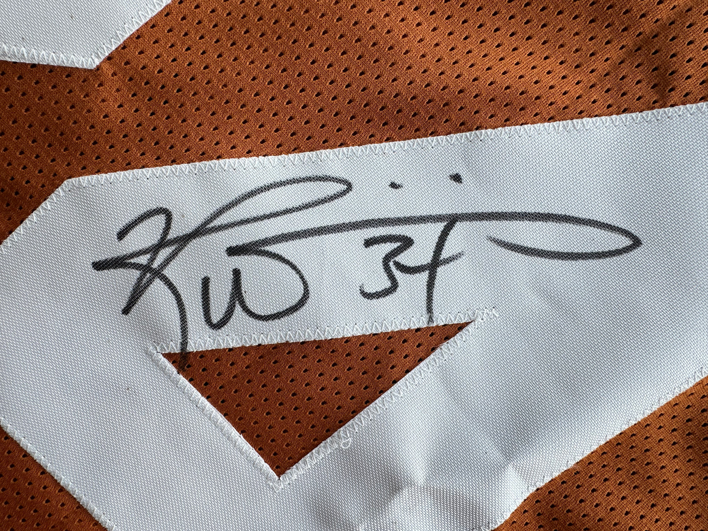 RICKY WILLIAMS SIGNED ORANGE FOOTBALL JERSEY Texas Longhorns Medium BAS COA