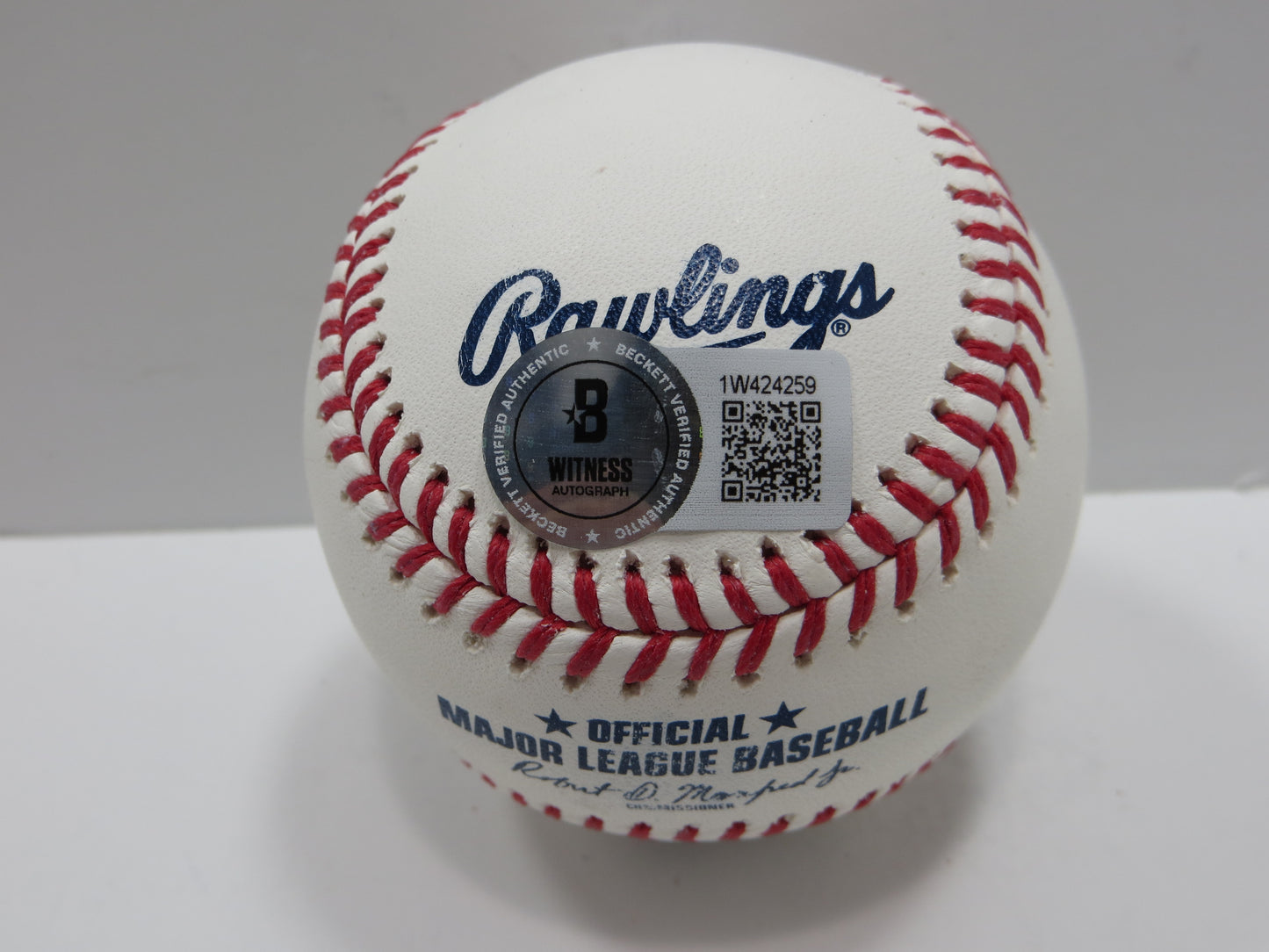 WYATT LANGFORD TEXAS RANGERS SIGNED RAWLINGS OML BASEBALL BAS COA