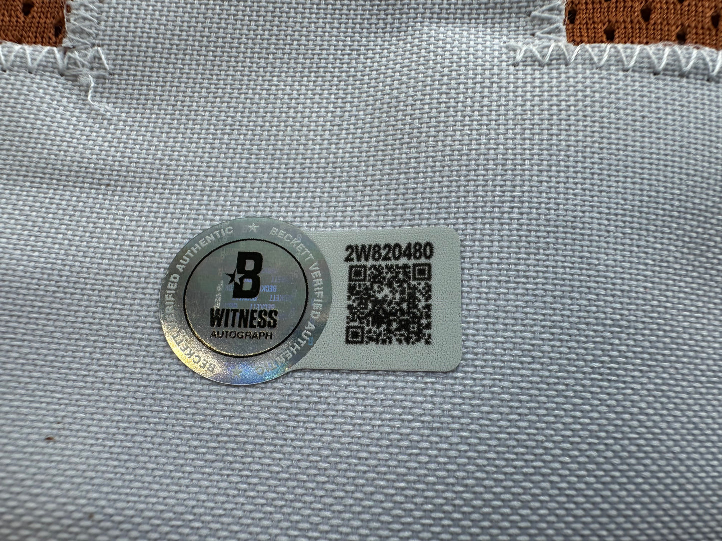 RICKY WILLIAMS SIGNED ORANGE FOOTBALL JERSEY Texas Longhorns Medium BAS COA