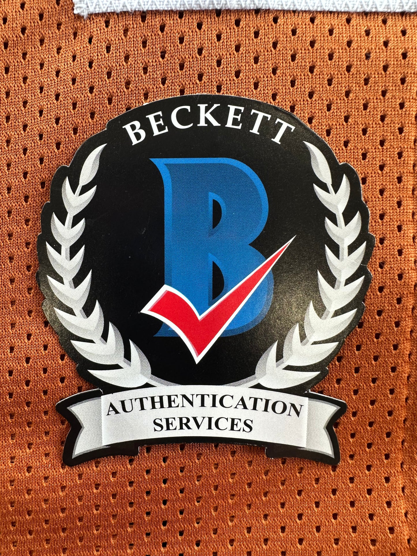 RICKY WILLIAMS SIGNED ORANGE FOOTBALL JERSEY Texas Longhorns Medium BAS COA