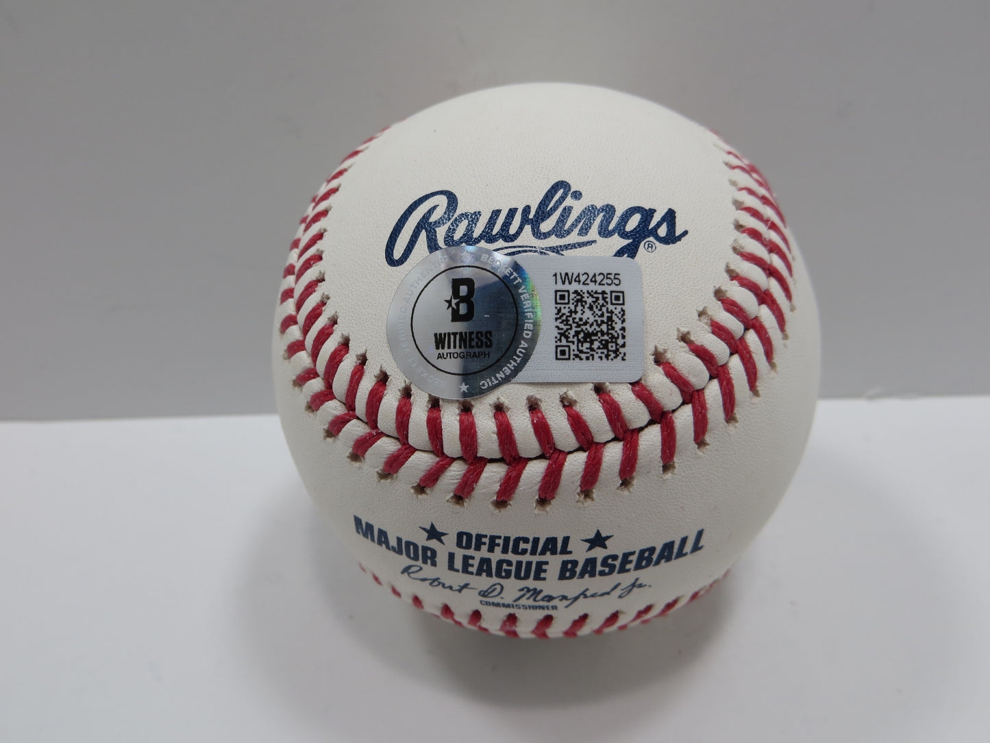 WYATT LANGFORD TEXAS RANGERS SIGNED RAWLINGS OML BASEBALL BAS COA