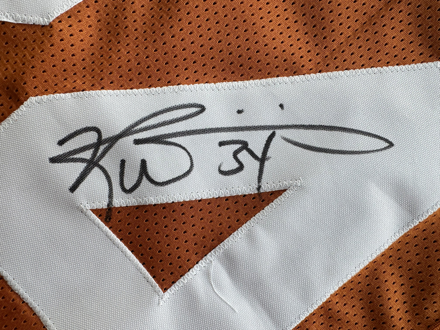 RICKY WILLIAMS SIGNED ORANGE FOOTBALL JERSEY Texas Longhorns Medium BAS COA