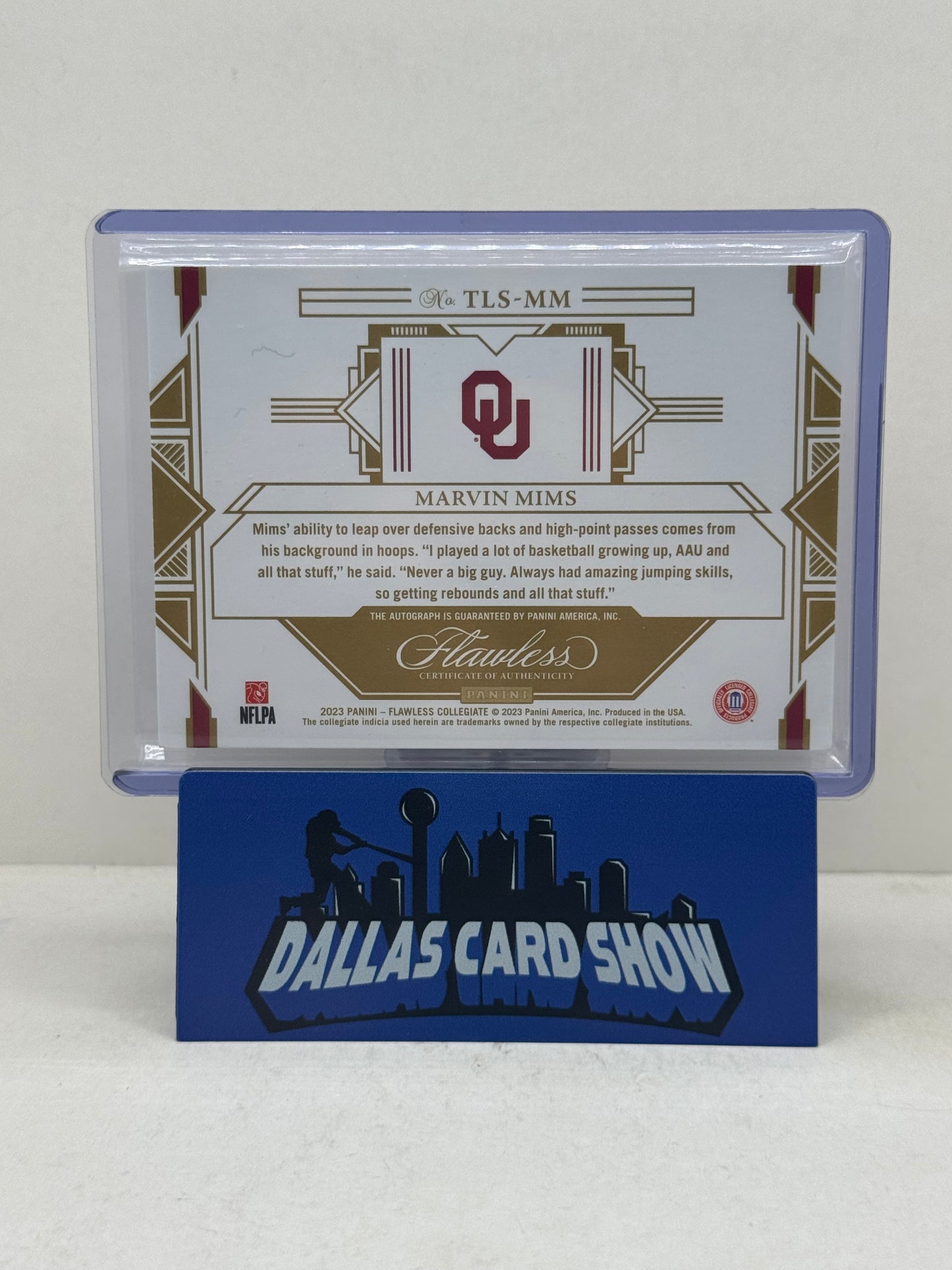 2023 Flawless Collegiate #TLS-MM Marvin Mims Ruby Rookie Autograph /20