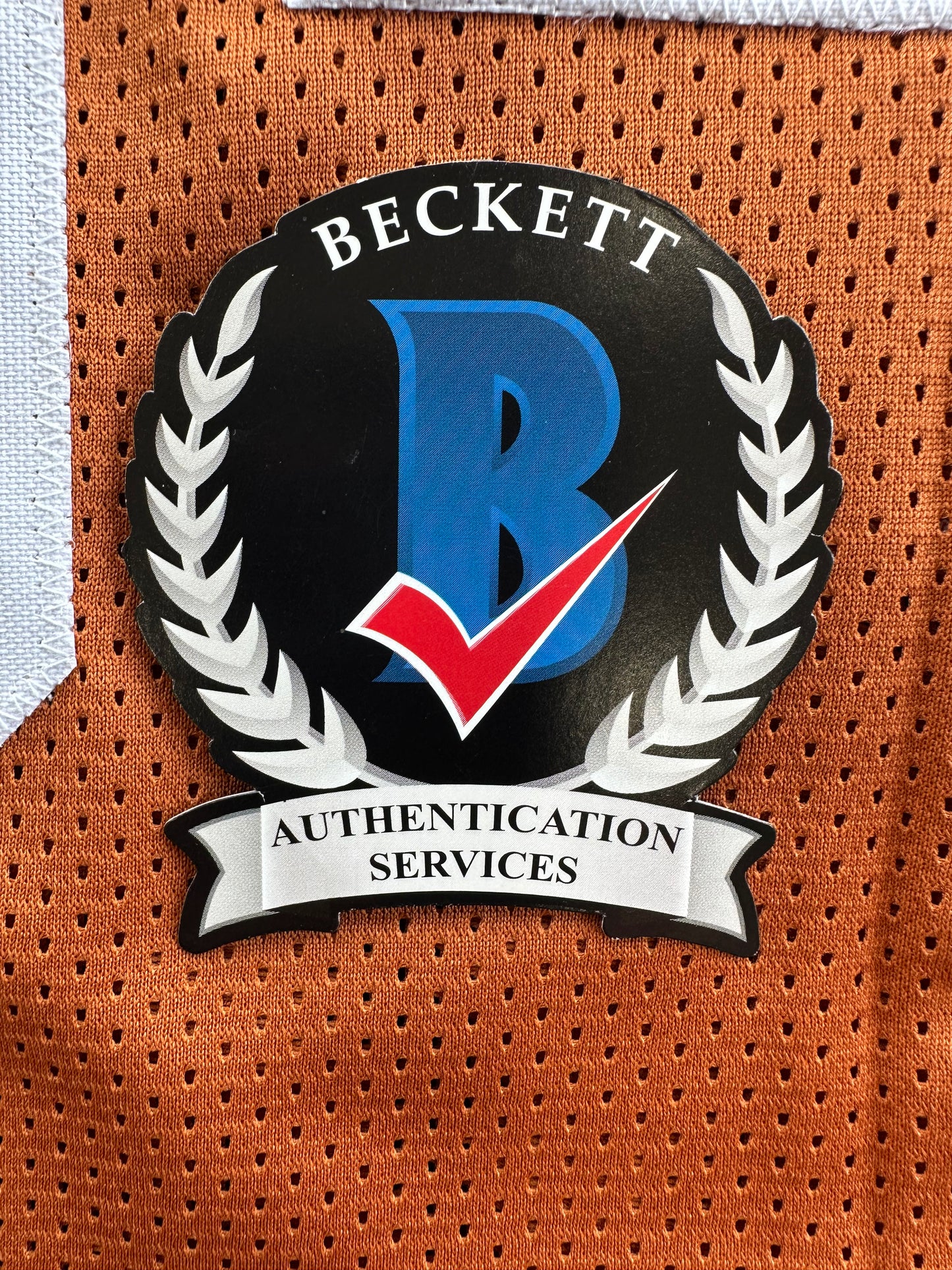 RICKY WILLIAMS SIGNED ORANGE FOOTBALL JERSEY Texas Longhorns Medium BAS COA