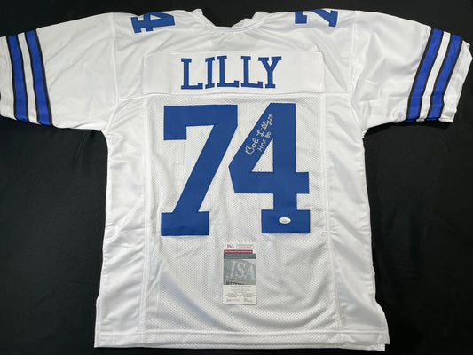 BOB LILLY DALLAS COWBOYS SIGNED HOME JERSEY w/HOF JSA COA