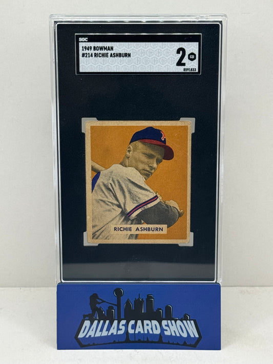1949 Bowman #214 Richie Ashburn SGC 2
