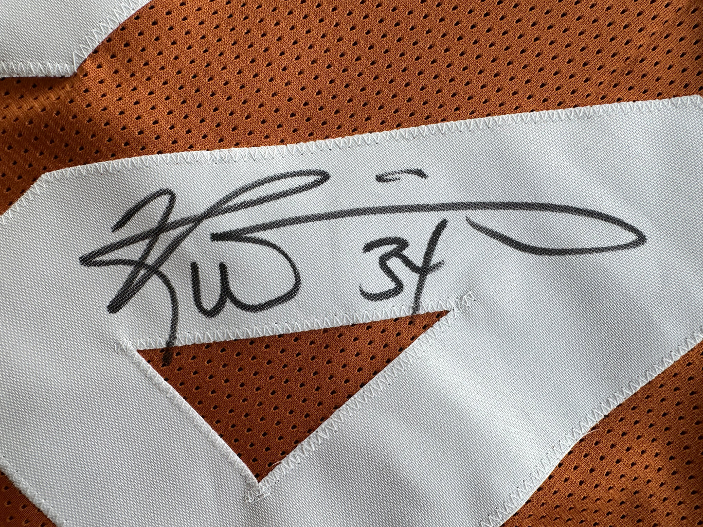 RICKY WILLIAMS SIGNED ORANGE FOOTBALL JERSEY Texas Longhorns Medium BAS COA