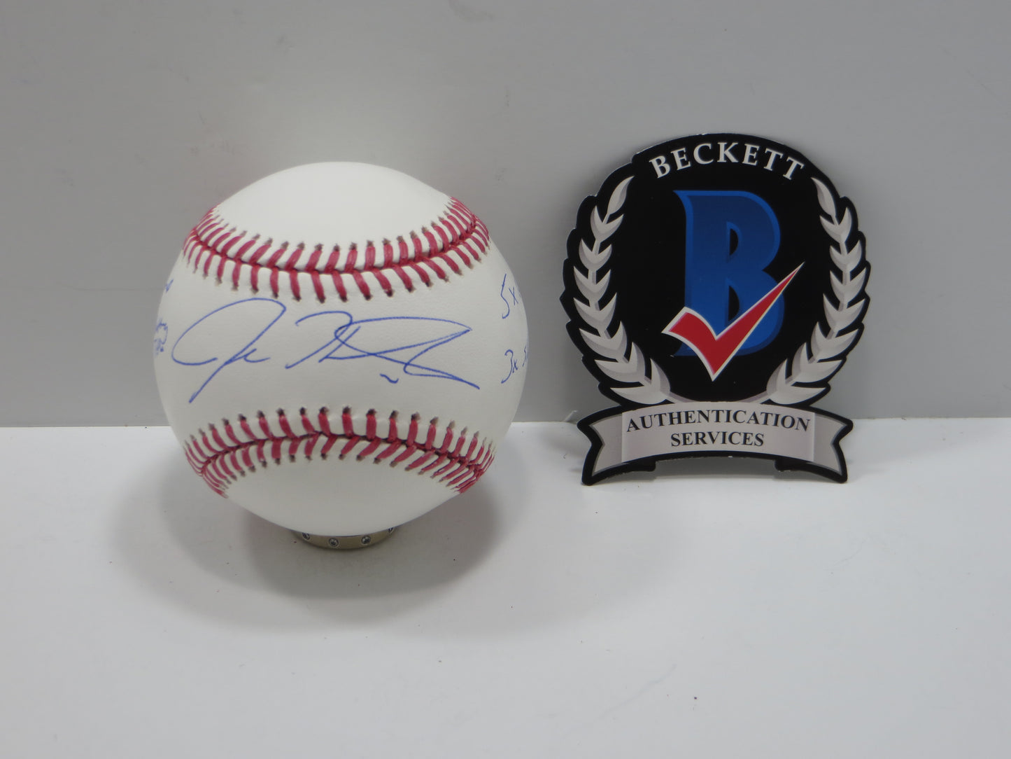 JOSH HAMILTON SIGNED RAWLINGS OML MULTI STATS BASEBALL BAS COA