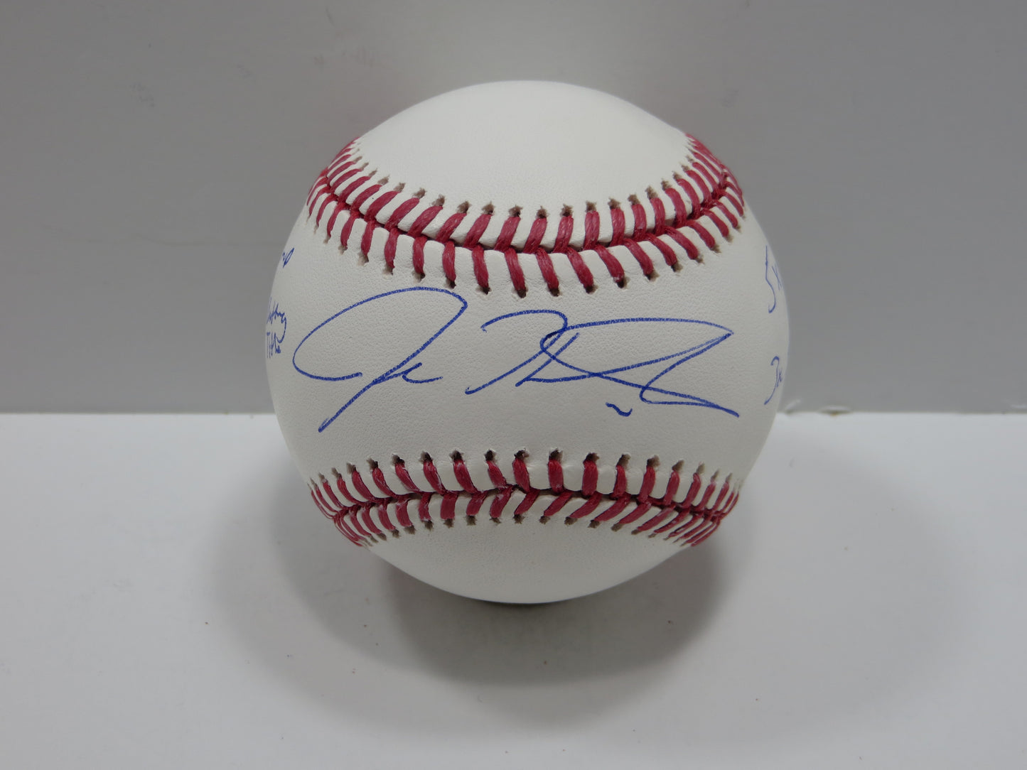 JOSH HAMILTON SIGNED RAWLINGS OML MULTI STATS BASEBALL BAS COA