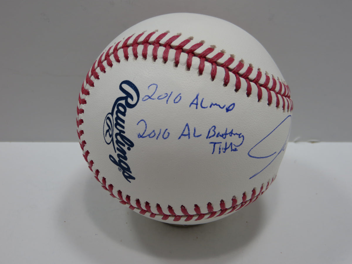 JOSH HAMILTON SIGNED RAWLINGS OML MULTI STATS BASEBALL BAS COA