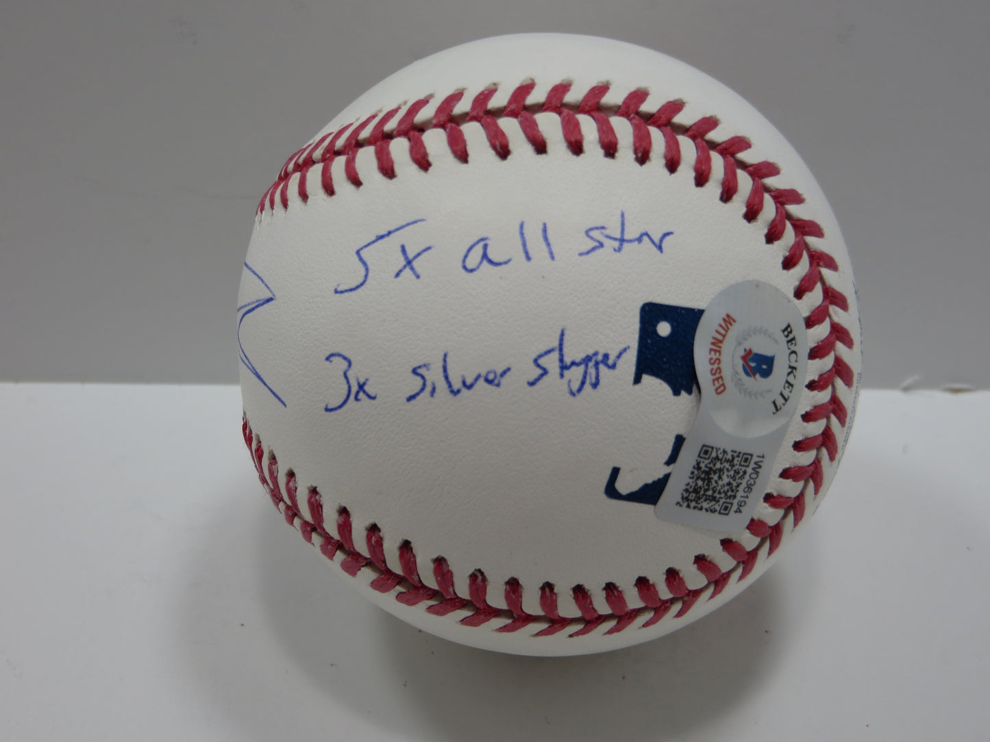 JOSH HAMILTON SIGNED RAWLINGS OML MULTI STATS BASEBALL BAS COA