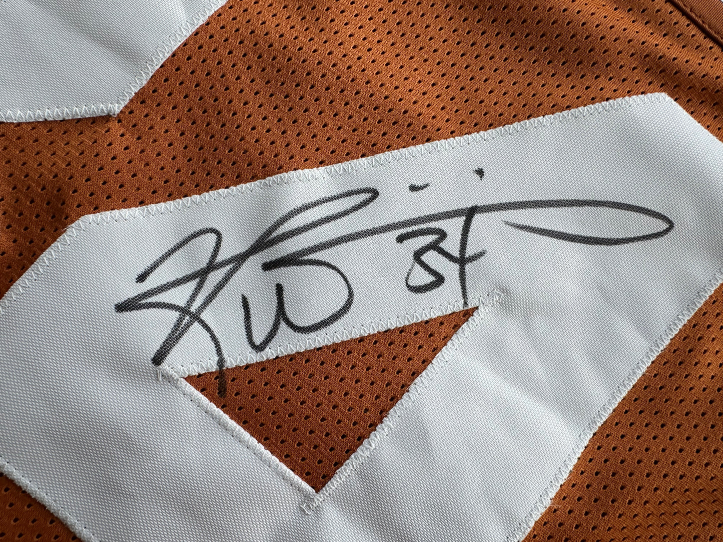 RICKY WILLIAMS SIGNED ORANGE FOOTBALL JERSEY Texas Longhorns Large BAS COA