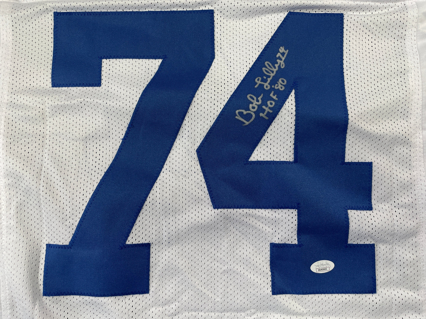 BOB LILLY DALLAS COWBOYS SIGNED HOME JERSEY w/HOF JSA COA