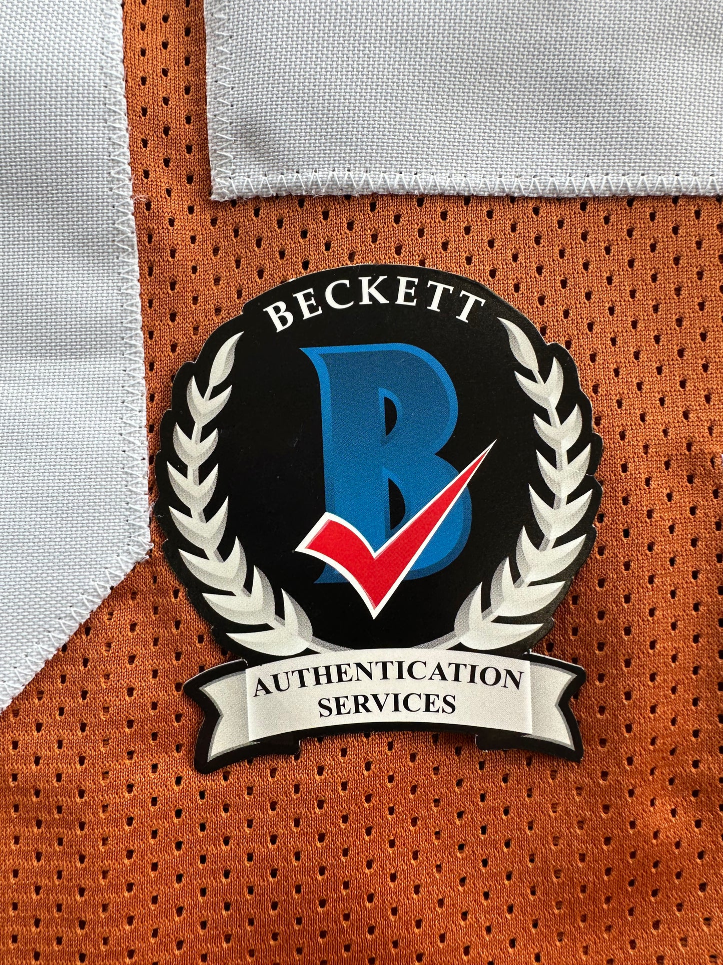 RICKY WILLIAMS SIGNED ORANGE FOOTBALL JERSEY Texas Longhorns Large BAS COA