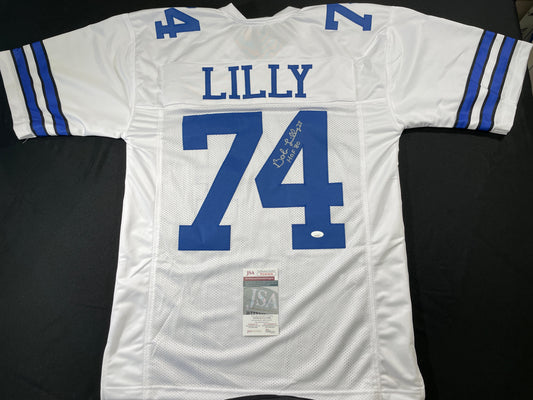 BOB LILLY DALLAS COWBOYS SIGNED HOME JERSEY w/HOF JSA COA