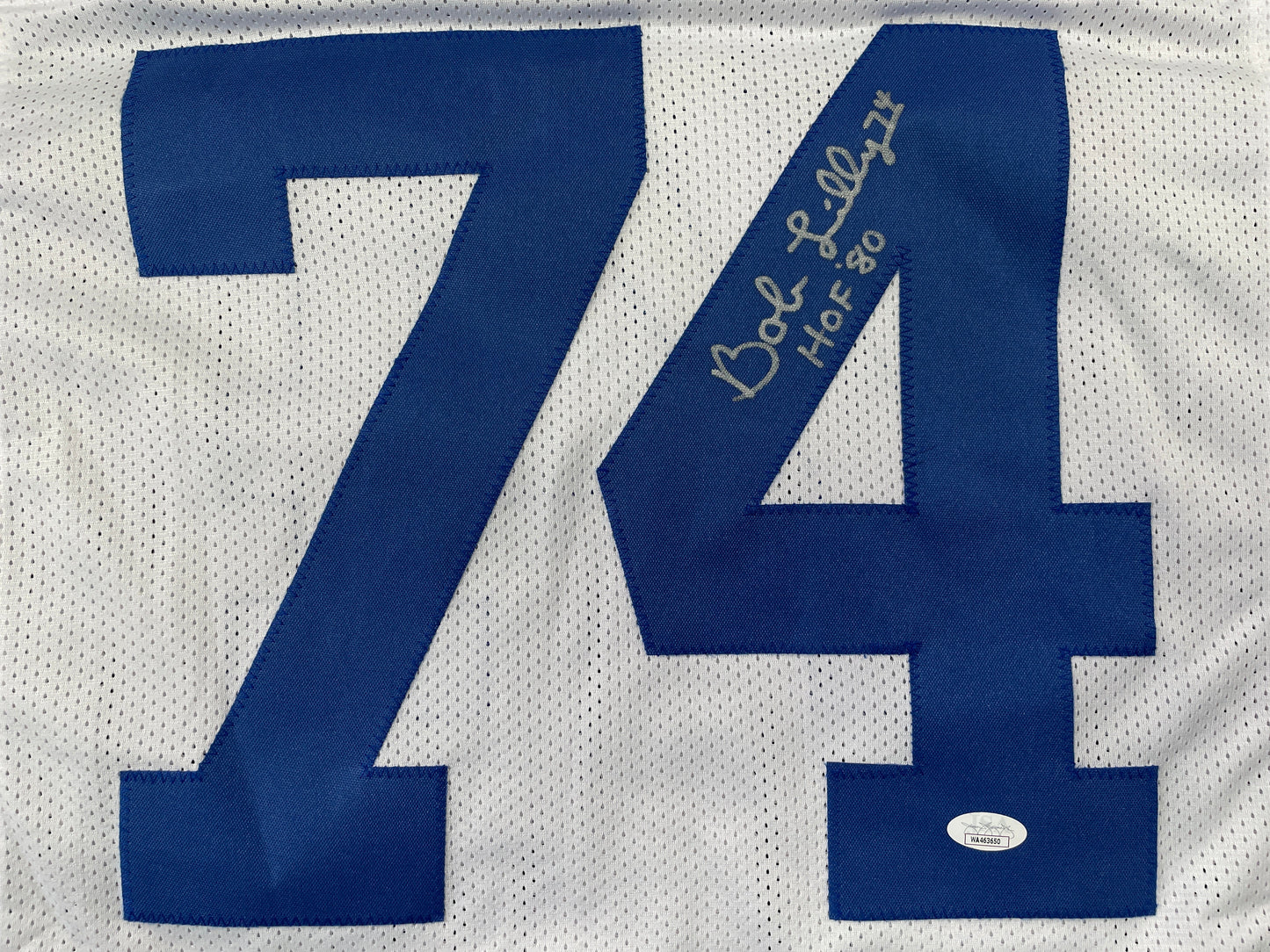 BOB LILLY DALLAS COWBOYS SIGNED HOME JERSEY w/HOF JSA COA