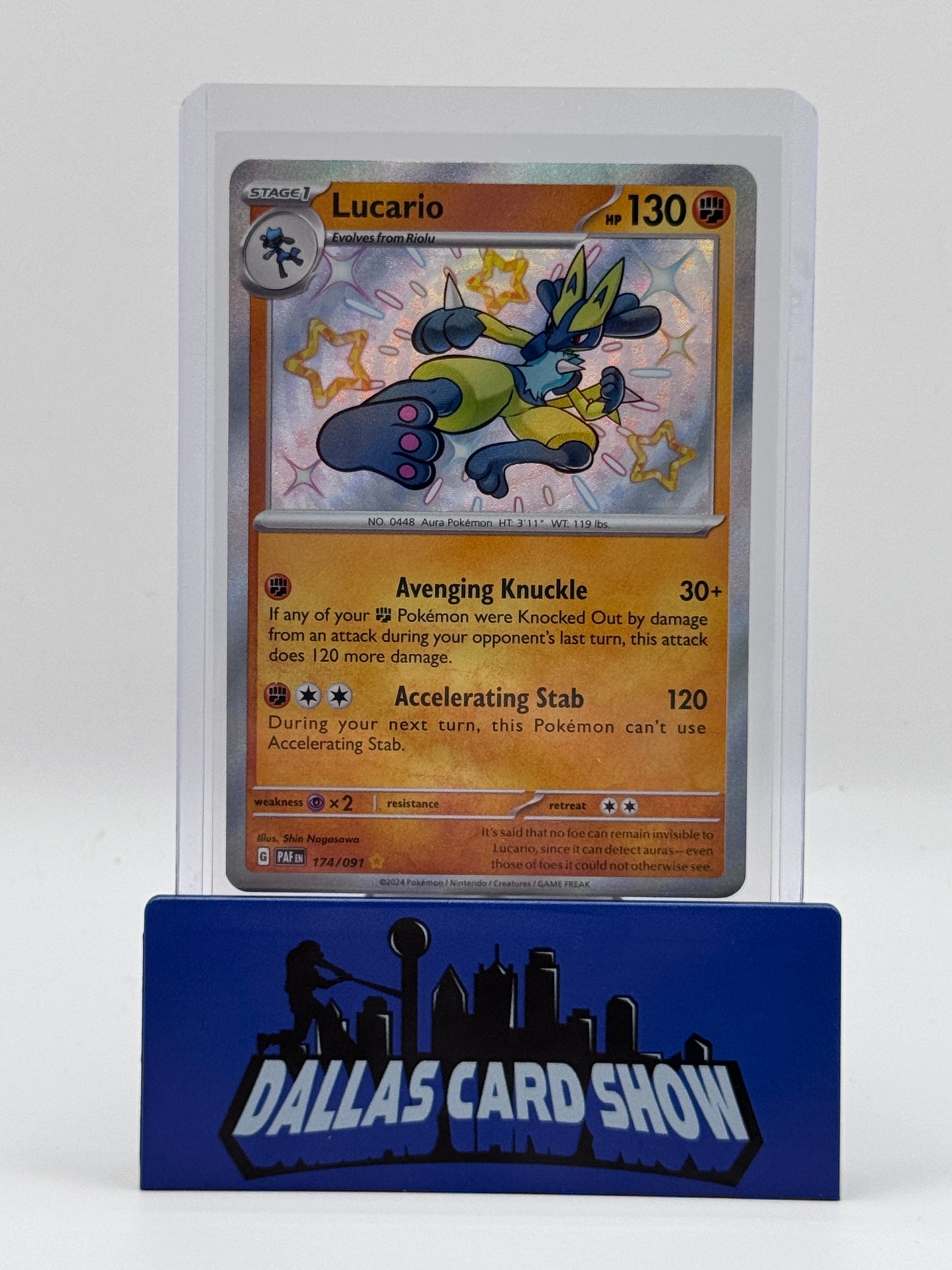 2024 Pokemon - Lucario (Shiny) - 174/091 Paldean Fates NM
