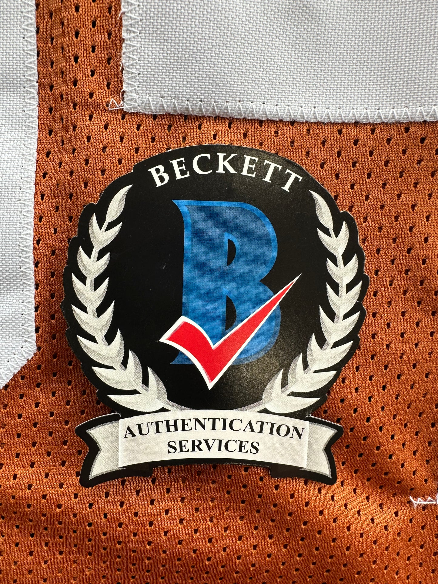 RICKY WILLIAMS SIGNED ORANGE FOOTBALL JERSEY Texas Longhorns Large BAS COA