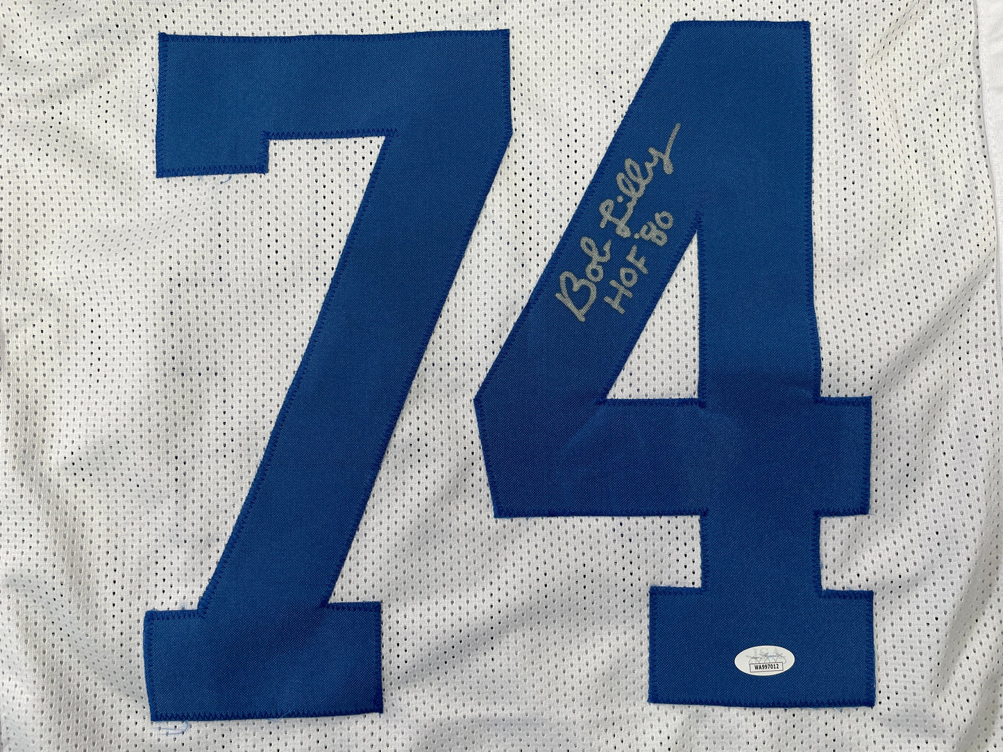 BOB LILLY DALLAS COWBOYS SIGNED HOME JERSEY w/HOF JSA COA