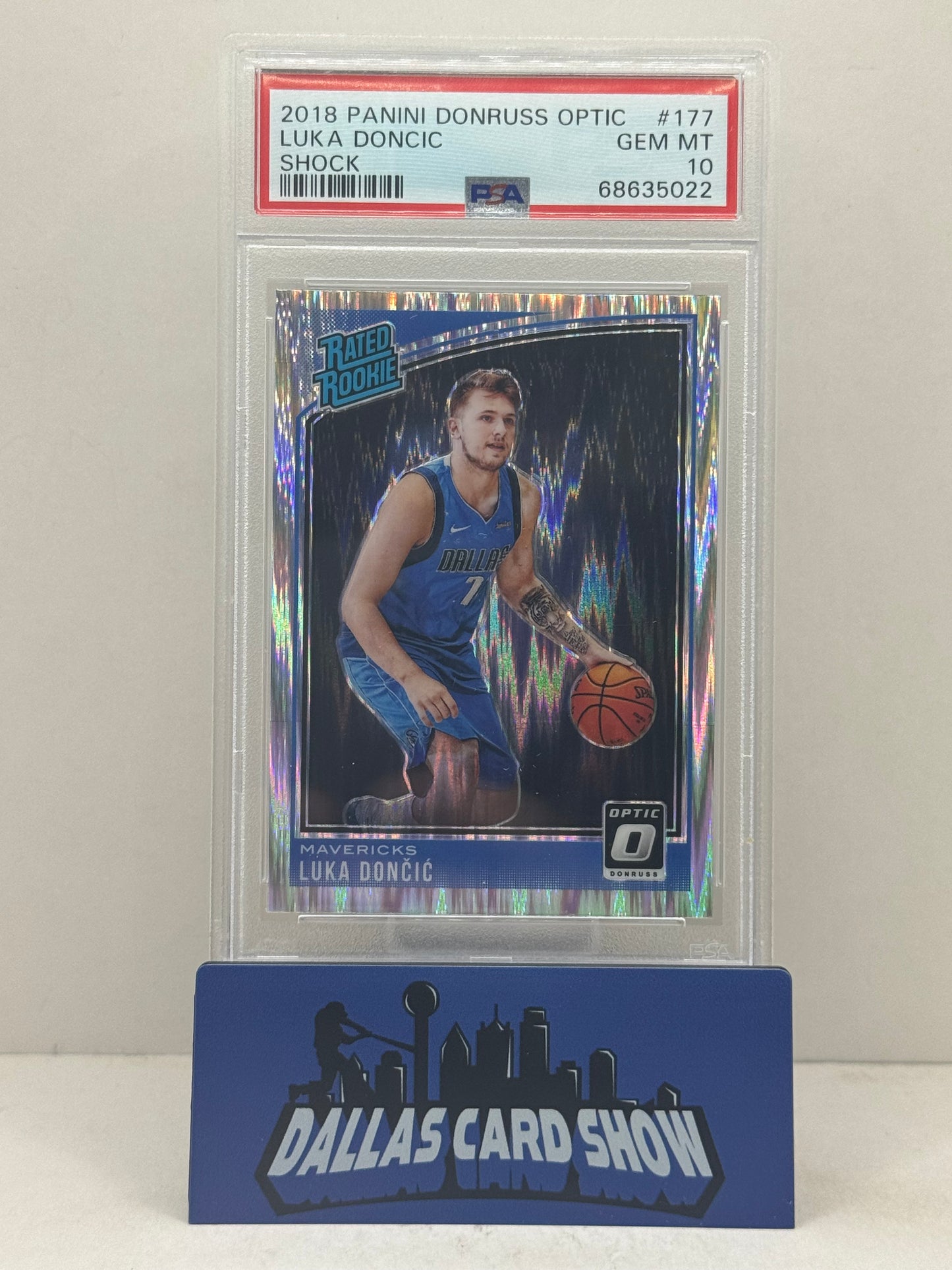2018 Panini Optic #177 Luka Doncic Shock Rated Rookie PSA 10
