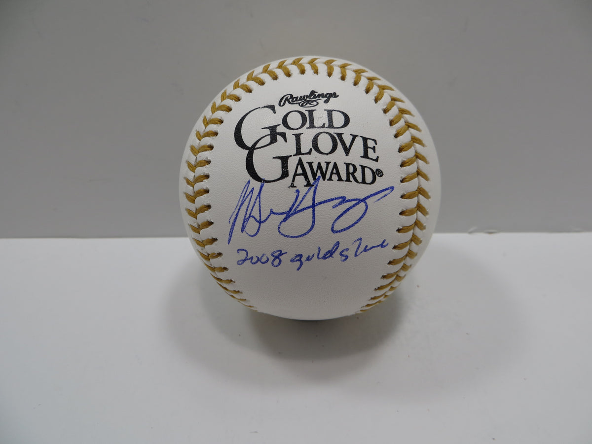 MICHAEL YOUNG SIGNED RAWLINGS GOLD GLOVE BASEBALL TEXAS RANGERS JSA
