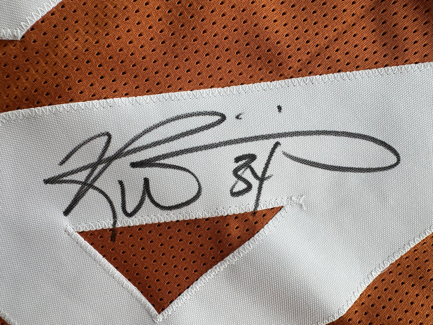 RICKY WILLIAMS SIGNED ORANGE FOOTBALL JERSEY Texas Longhorns Large BAS COA