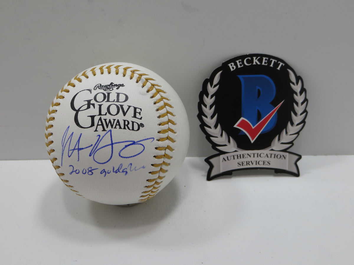 MICHAEL YOUNG SIGNED RAWLINGS GOLD GLOVE BASEBALL TEXAS RANGERS JSA
