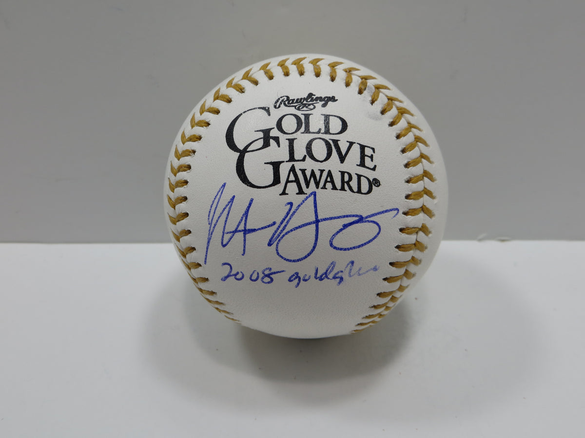 MICHAEL YOUNG SIGNED RAWLINGS GOLD GLOVE BASEBALL TEXAS RANGERS JSA