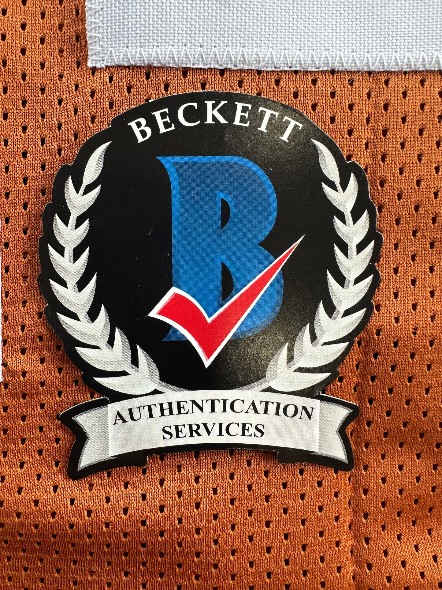 RICKY WILLIAMS SIGNED ORANGE FOOTBALL JERSEY Texas Longhorns Large BAS COA