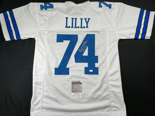 BOB LILLY DALLAS COWBOYS SIGNED HOME JERSEY w/HOF JSA COA