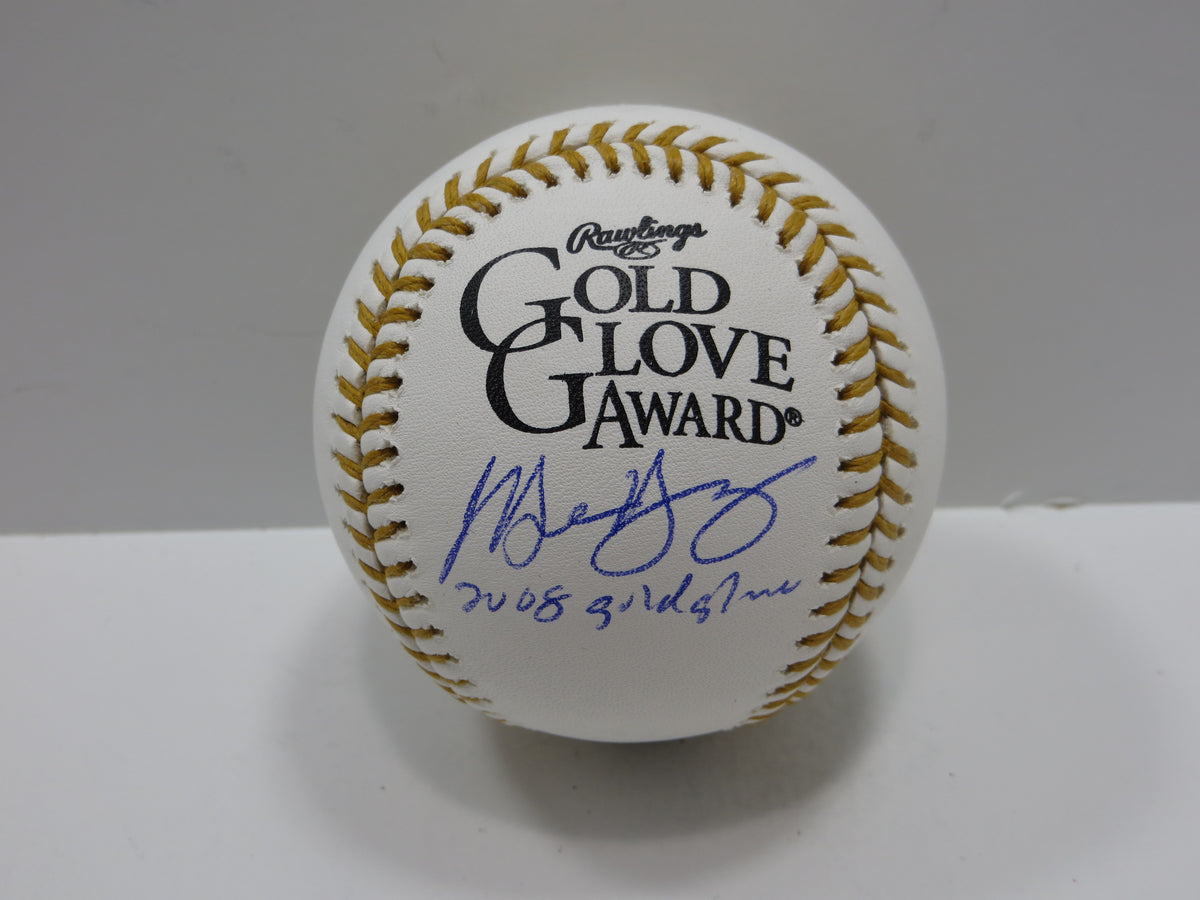 MICHAEL YOUNG SIGNED RAWLINGS GOLD GLOVE BASEBALL TEXAS RANGERS JSA