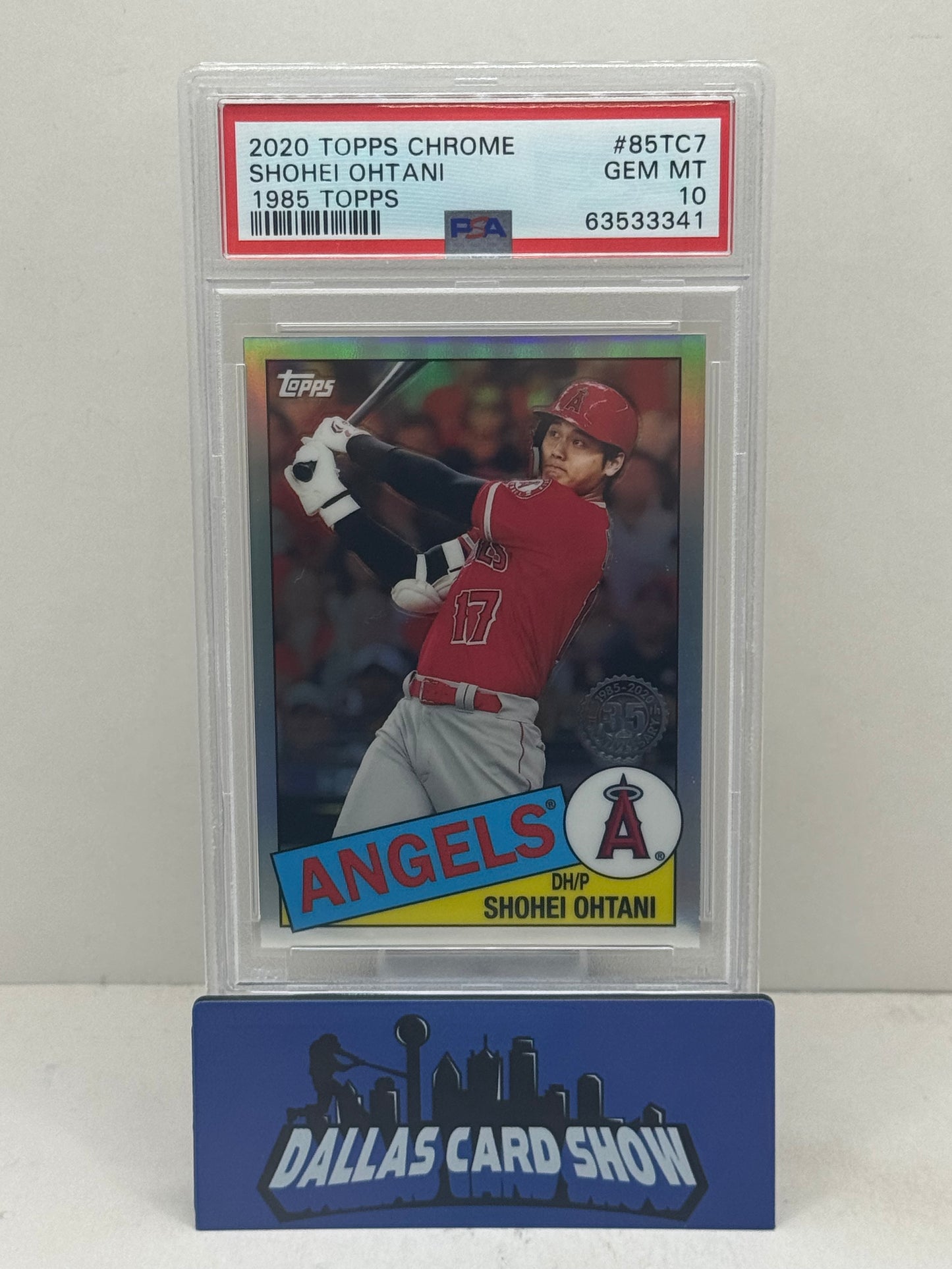 2020 Topps Chrome #85TC7 Shohei Ohtani 1985 Topps Refractor PSA 10