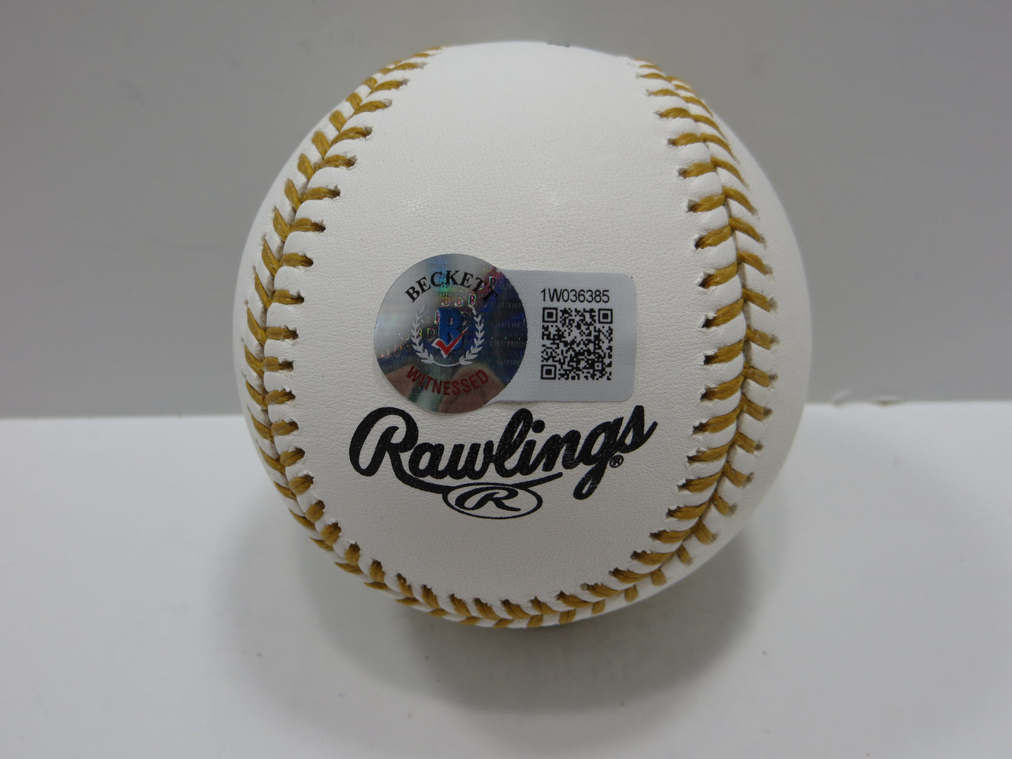 MICHAEL YOUNG SIGNED RAWLINGS GOLD GLOVE BASEBALL TEXAS RANGERS JSA