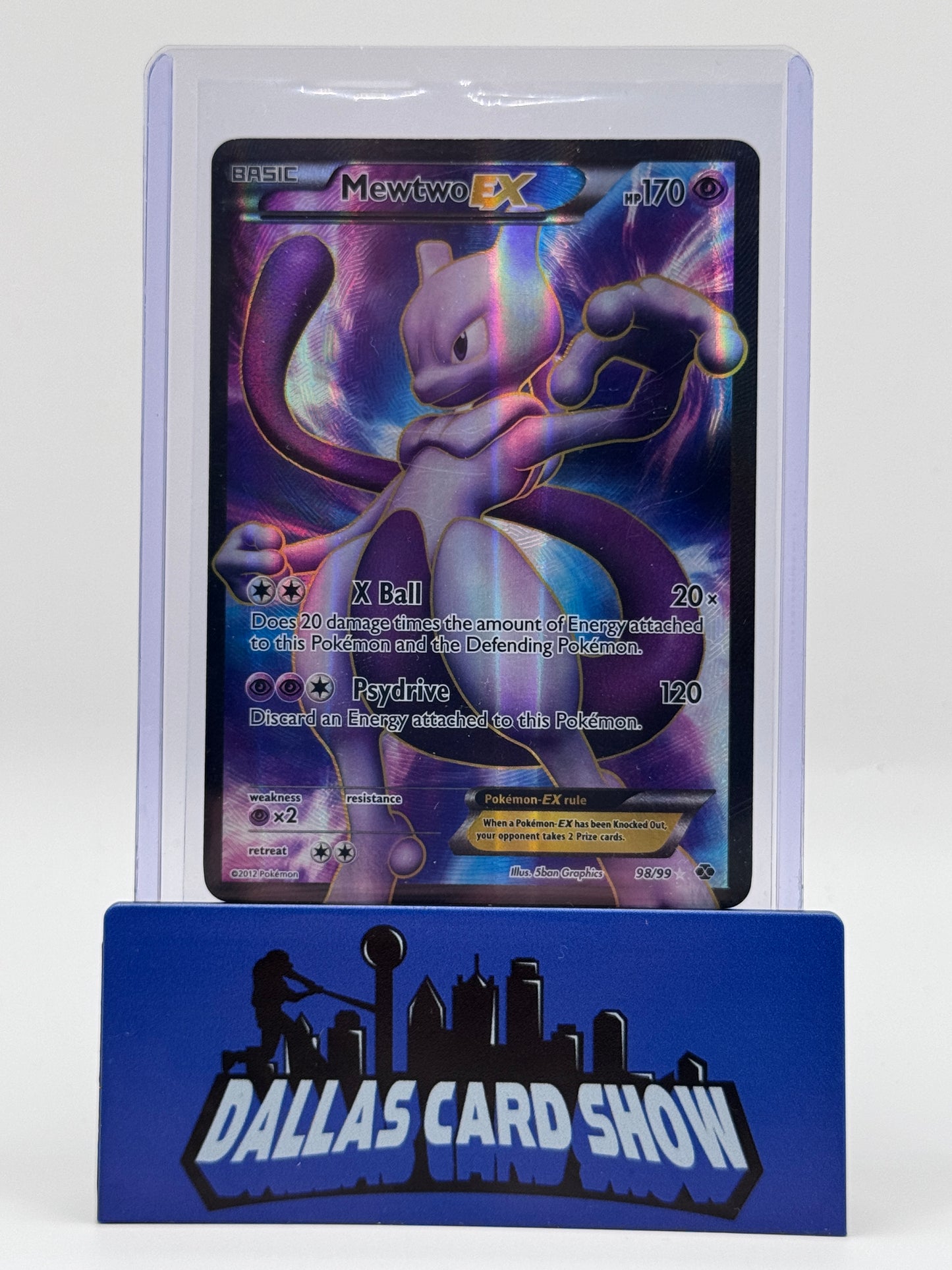 2012 Pokemon - Mewtwo EX (Full Art) - 98/99 Next Destinies LP