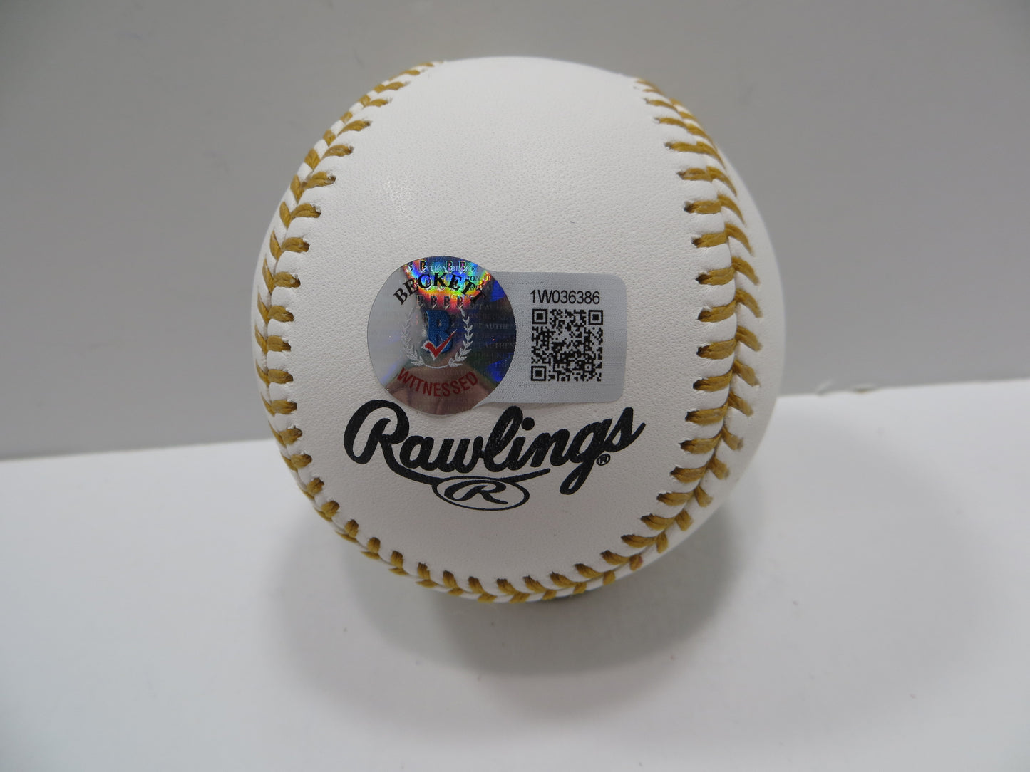 MICHAEL YOUNG SIGNED RAWLINGS GOLD GLOVE BASEBALL TEXAS RANGERS JSA