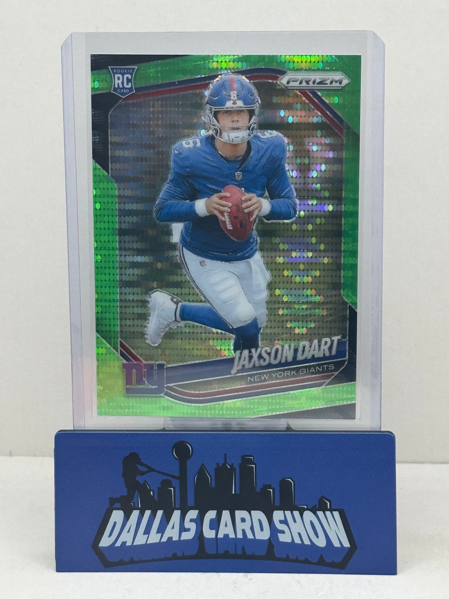 2025 Panini Prizm #332 Jaxson Dart Green Pulsar Rookie RC