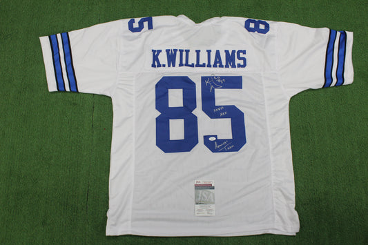 KEVIN WILLIAMS DALLAS COWBOYS SIGNED JERSEY Hurricanes w/INSCs 3XL JSA
