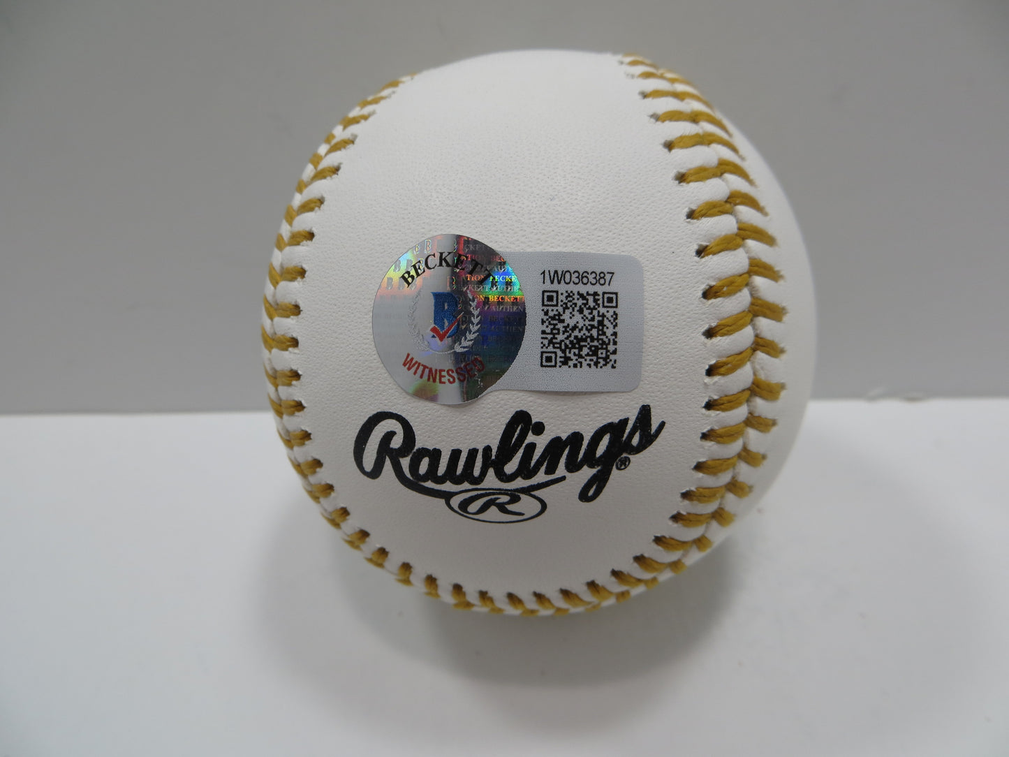 MICHAEL YOUNG SIGNED RAWLINGS GOLD GLOVE BASEBALL TEXAS RANGERS JSA
