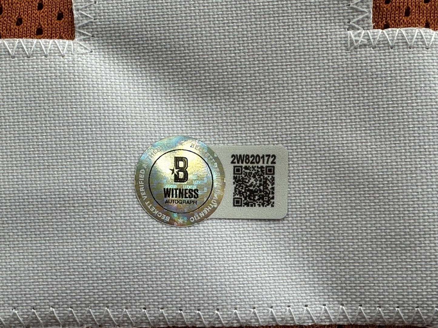 RICKY WILLIAMS SIGNED ORANGE FOOTBALL JERSEY Longhorns w/"Smoke Weed Everyday" BAS