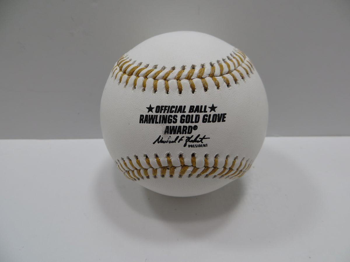 MICHAEL YOUNG SIGNED RAWLINGS GOLD GLOVE BASEBALL TEXAS RANGERS JSA