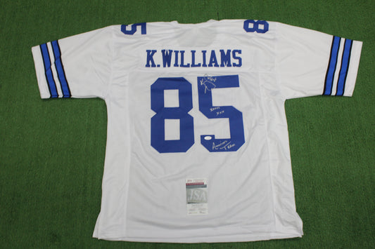 KEVIN WILLIAMS DALLAS COWBOYS SIGNED JERSEY Hurricanes w/INSCs 3XL JSA